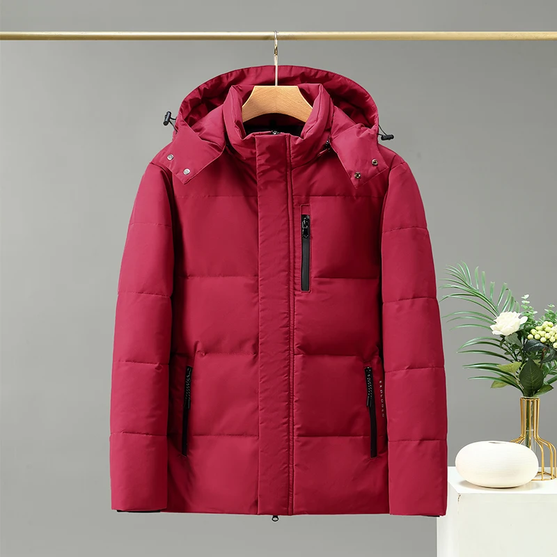 New Quality White Duck Thick Men's Down Jacket Snow Parkas Man Warm Hooded Windproof Winter Down Jacket Outerwear