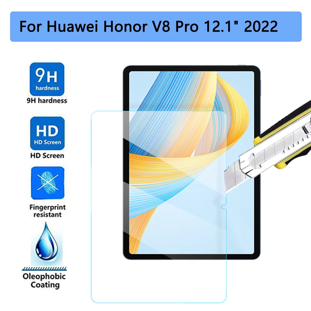 

2pcs Tempered Glass For Huawei Honor V8 Pro 12.1" 2022 Screen Protector HD Explosion-Proof Movie V 8 Pro Tablet Protective Film