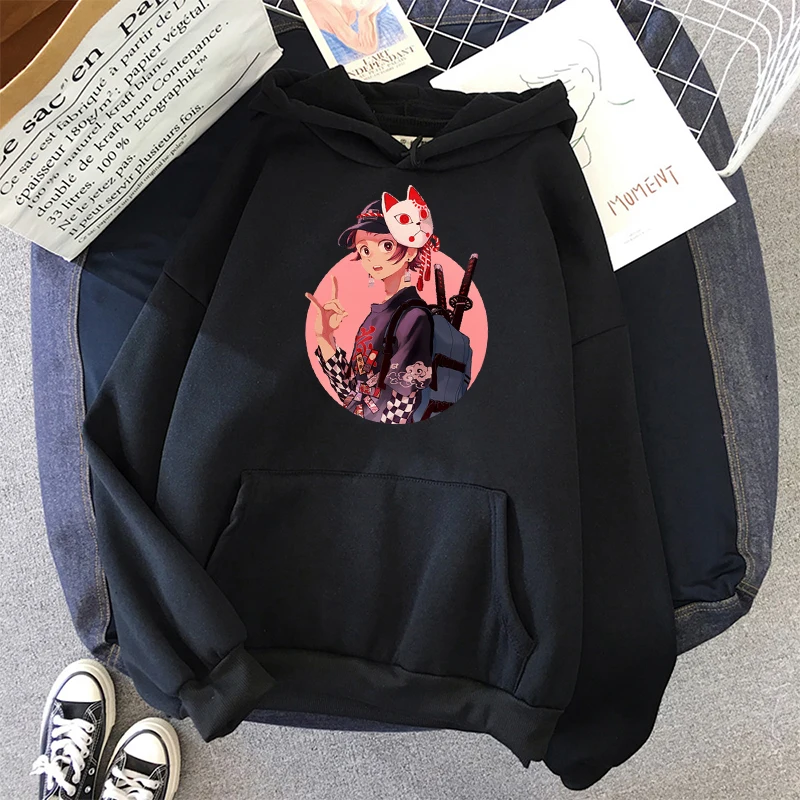 

2022 Japanese Anime Tanjiro Demon Slayer Kimetsu No Yaiba Hoodies Men Women Cartoon Print Basic Casual Sweatshirts Hip Hop Cloth