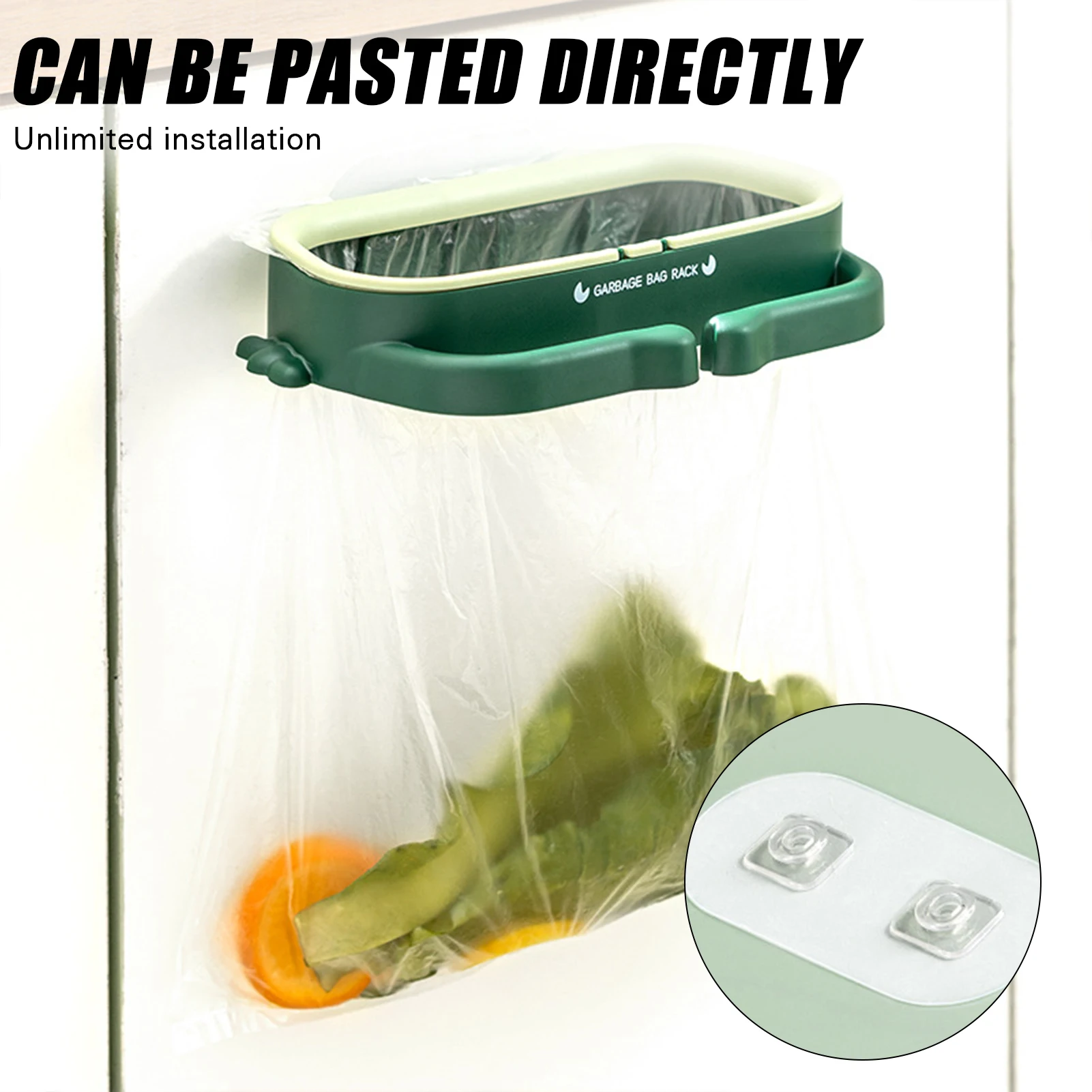 

Hanging Garbage Bag Holder Wall Mounted Trash Bag Storage Rack for Kitchen for Home Cupboard Punch-Free Easy Installation pjop