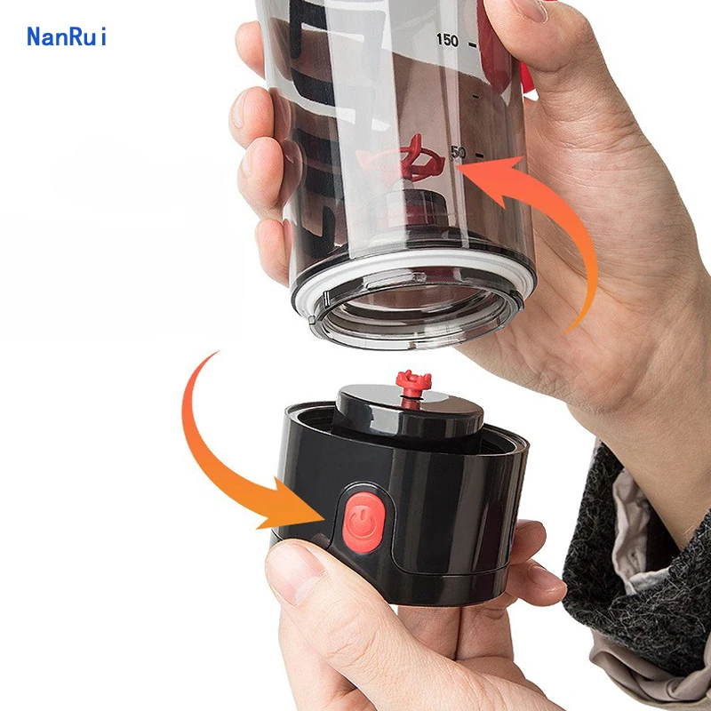 Продажа Дорожная электрическая чашка для смешивания белкового порошка, автоматический шейкер, Спортивная бутылка для воды, коктейльные чашки, USB, т...