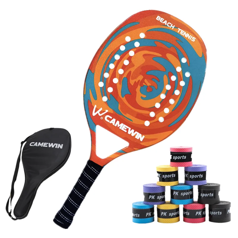 

Camewin Tennis Racket Raquete Beach Tennis Professional Raquete Beach Tennis Carbono Outdoor Sports with Accessories with Bag