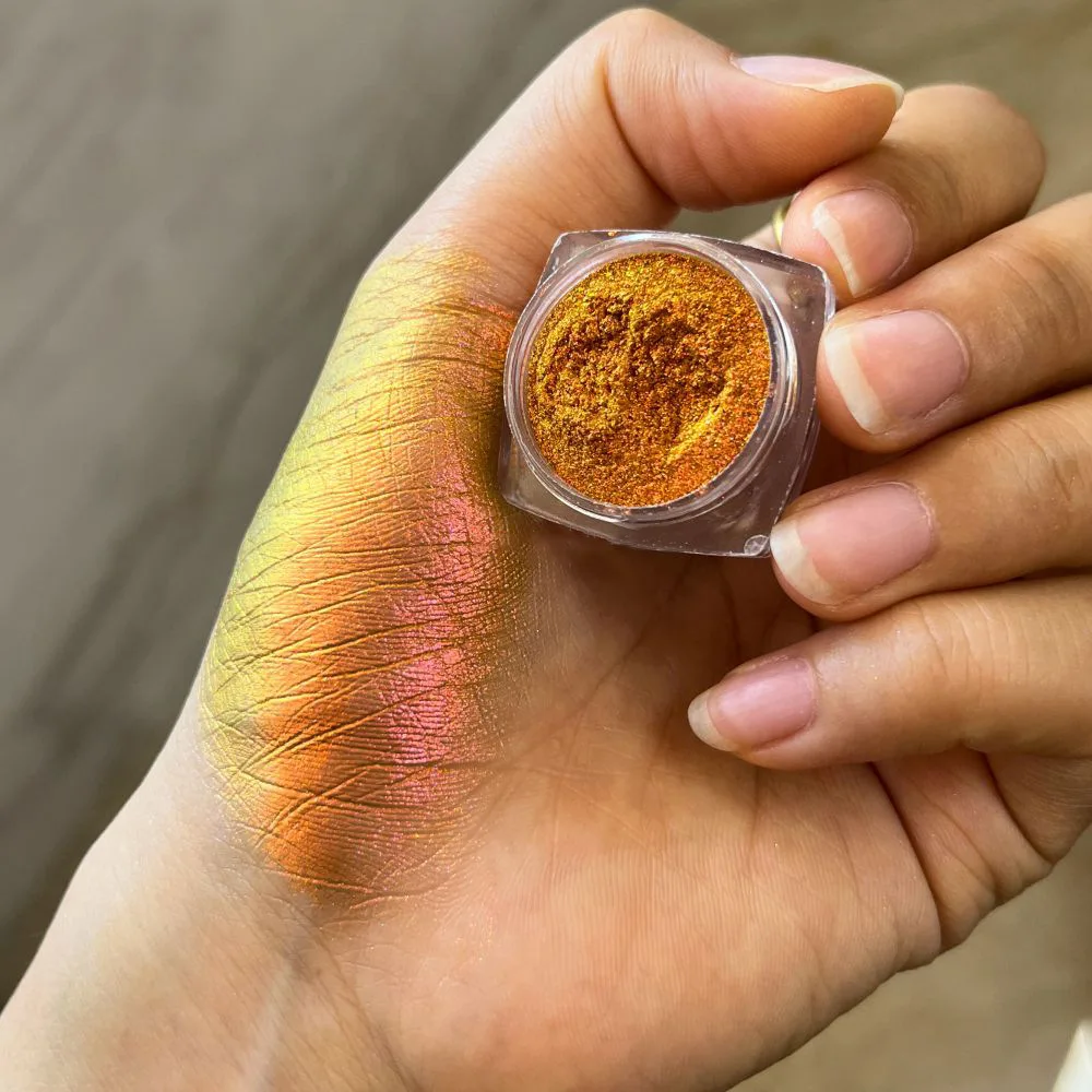 1 баночка лазерный хамелеон блестящий порошок для ногтей зеркальный эффект