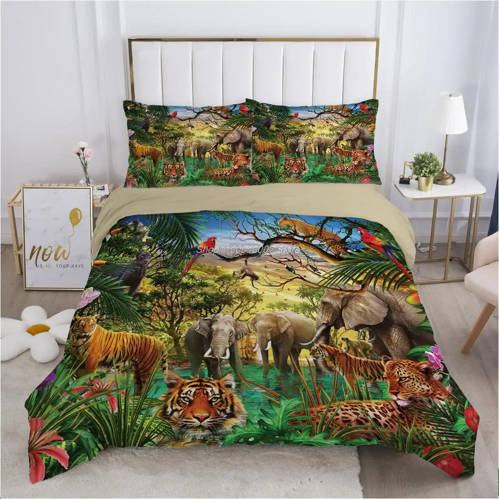 

Cartoon Children's Bedding set for kids baby boy girls Duvet cover set pillow case Bed linens Quilt cover 140x200 Car jungle