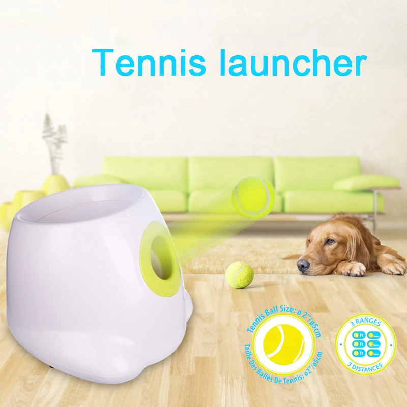 Dog Pet toys Puppy  Tennis Launcher Automatic throwing machine pet Ball Throw Device Section Emission with 3 balls Transmitter