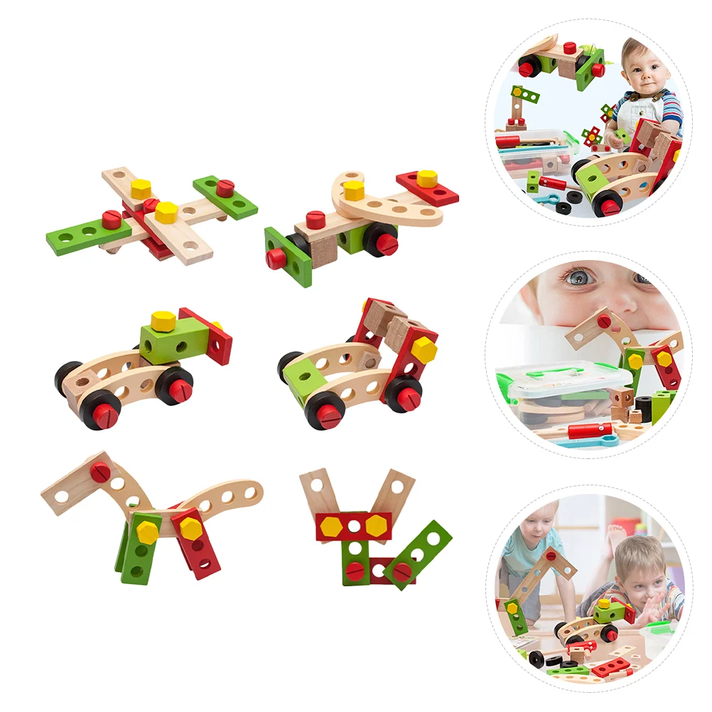 

Wooden Tool Box Set Toy Play Kids Toys Disassembly Props Role Funny Educational Project Construction Workbenchtools Toddlerkit
