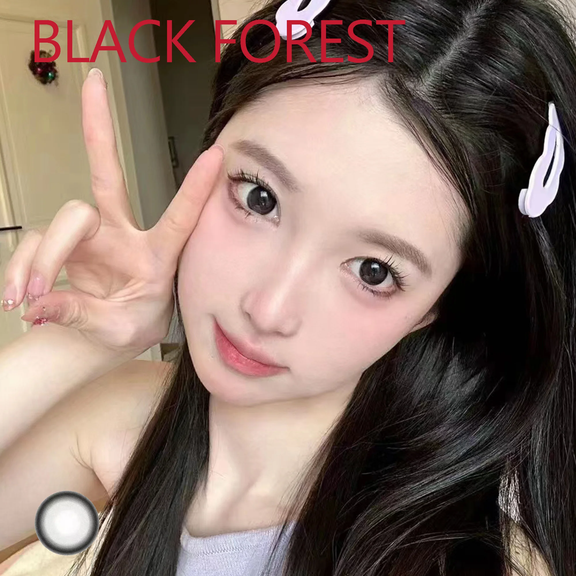 

ViviGo 14.50mm Soft Contacts Lenses for Eyes Colors with Power Anime Dolly Eyewear Accessories Black Forest