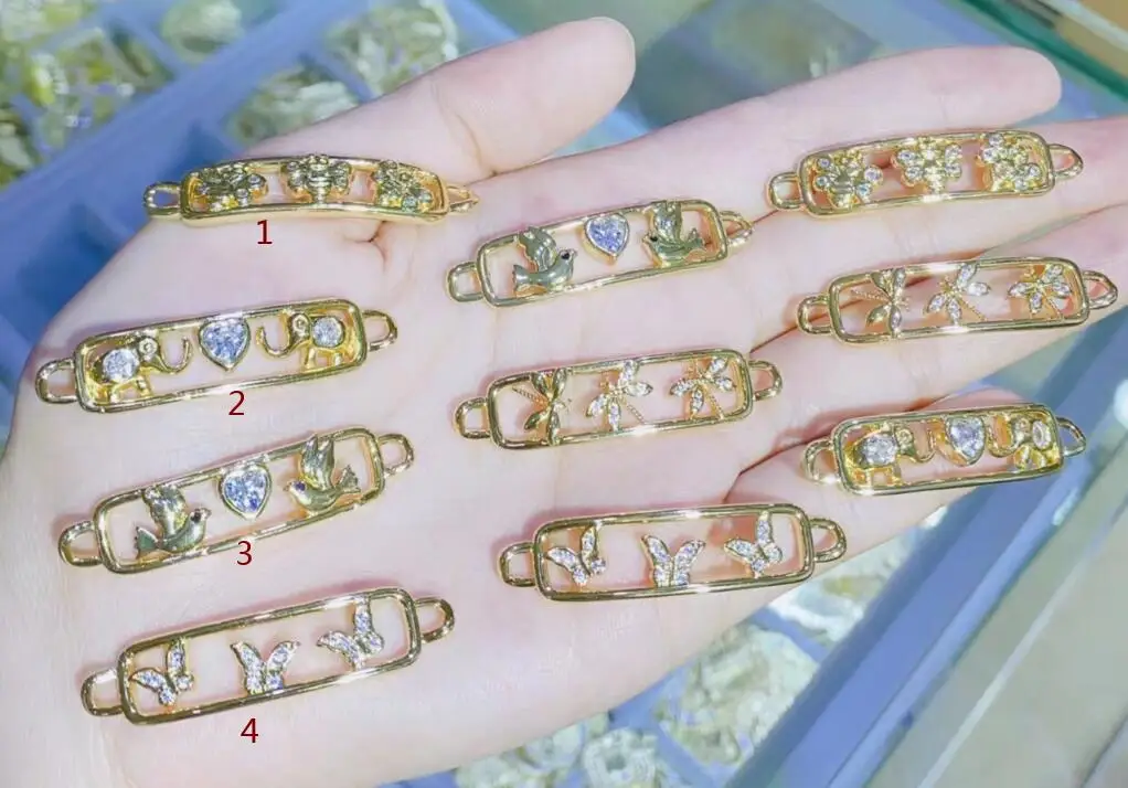 

Золотая Бабочка Дельфин для женщин и девушек Позолоченные CZ паве оптовая продажа ювелирных изделий для вечеринок ff4s браслет