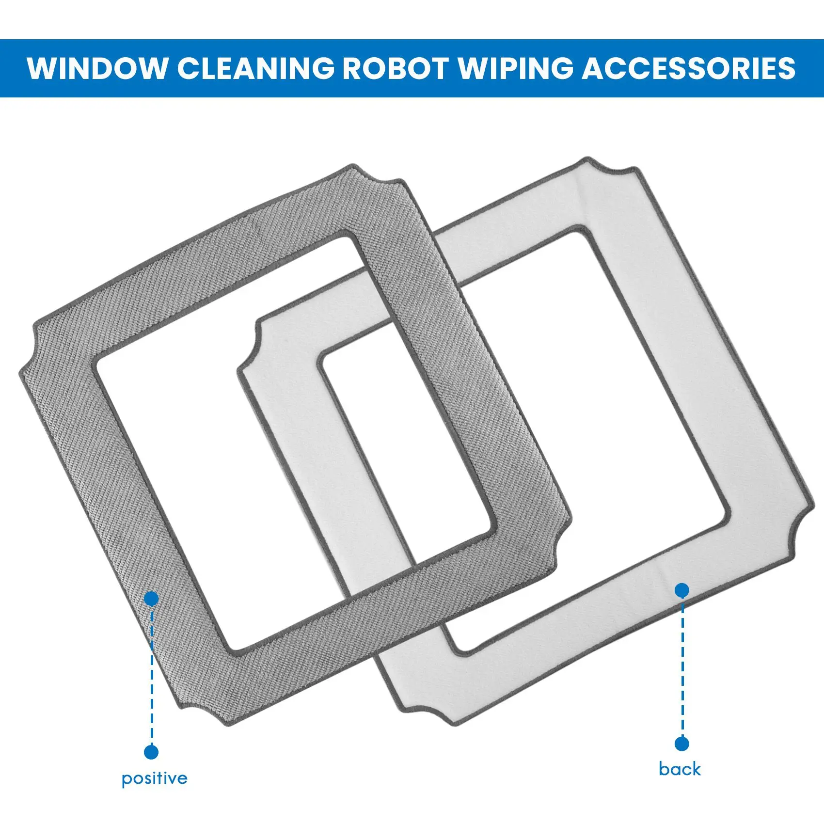 Фото SOMAY-5 шт. запасные части для швабры из микрофибры для Ecovacs Robotics Winbot W836 W850 W860 W880 W920, робот для мытья окон №2