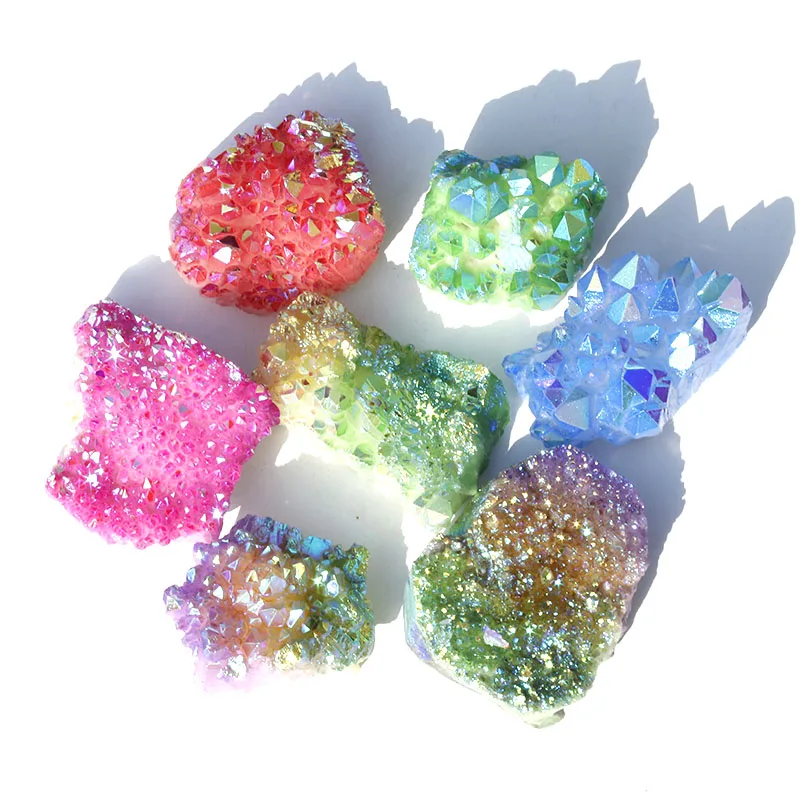 

1 Kg Aura Coated Colorful Natural Crystal Cluster