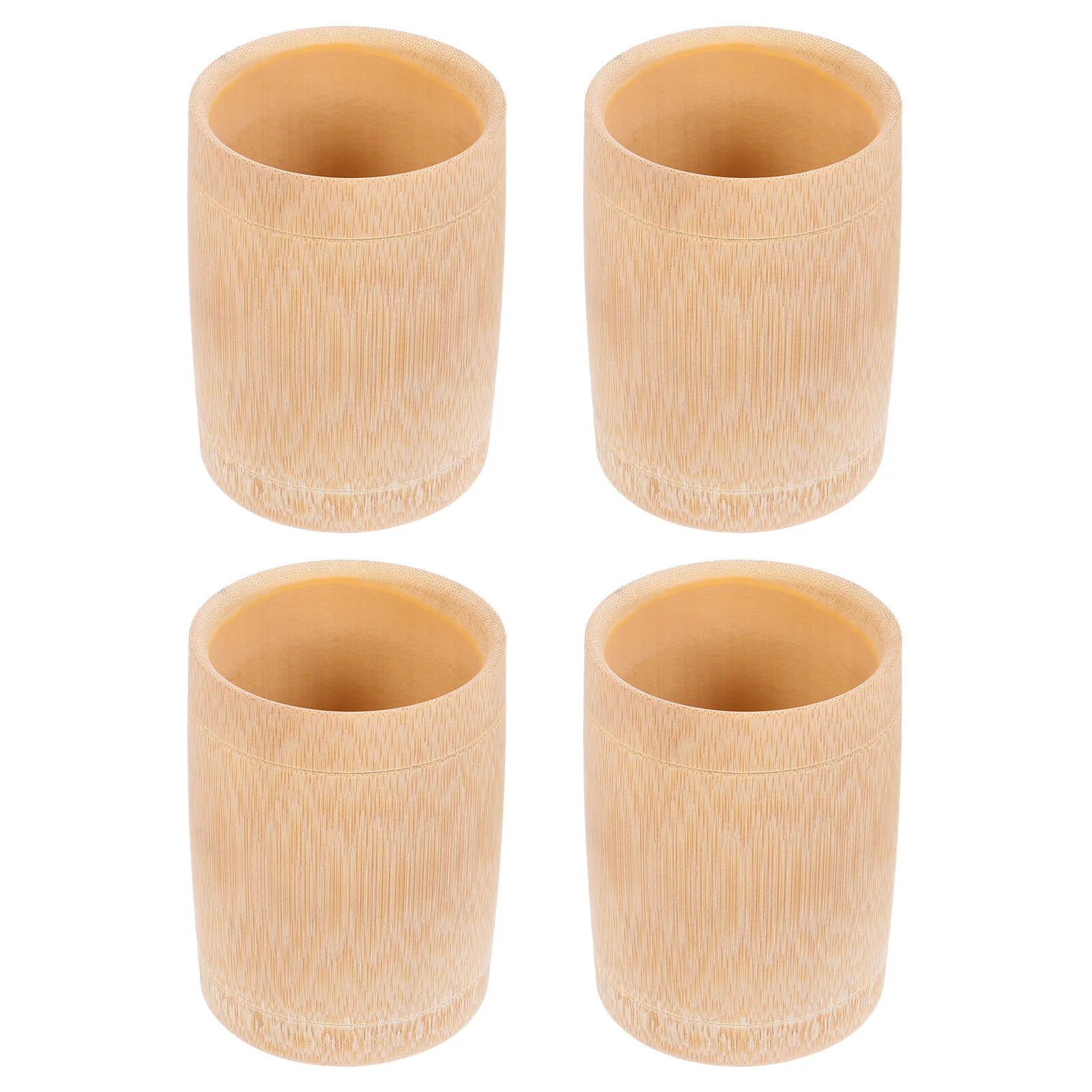 

4 Pcs Sake Glass Vintage Drinking Glasses Water Cup Bamboo Tea Cups Beverage Home Rustic