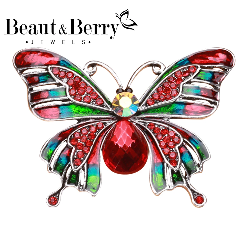 

Beaut&Berry Colored Butterfly Brooch Women's Party Office Pin Brooch Gift