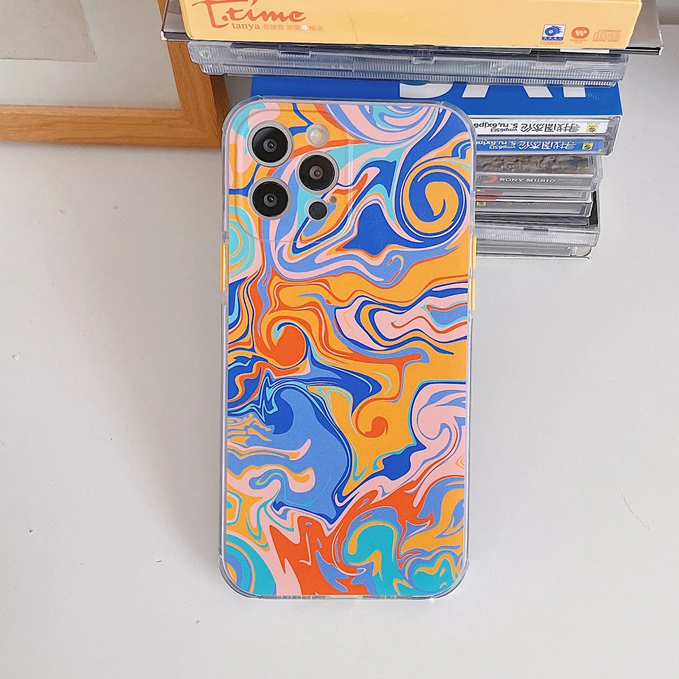 

For IPhone 11 Case Painted Style Soft TPU Camera Protective Cover for IPhone 12 13 Pro Max XR XS Max X 7 8 Plus SE 2020 Case