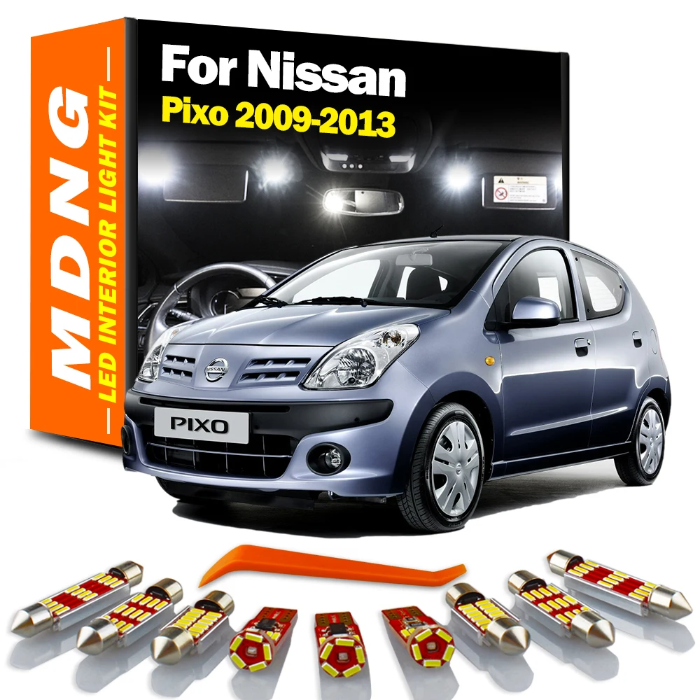 

MDNG, 5 шт., Детский комплект для номерного знака для Nissan Pixo 2009, 2010, 2011, 2012, 2013, аксессуары для автомобильных ламп