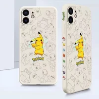 pok%c3%a9mon pikachu duck anime phone cases for iphone 13 12 11 pro max mini xr xs max 8 x 7 se 2020 back cover