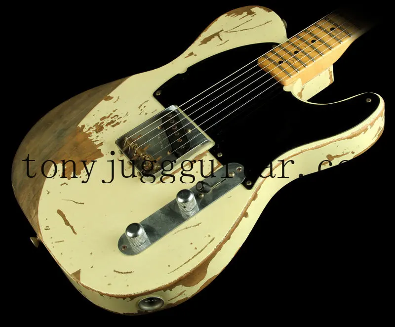 

1954 Джефф Бека ярдзерс эскир Тяжелая реликевая белая электрическая гитара Masterbuilt Тодд Краус, винтажные тюнеры,