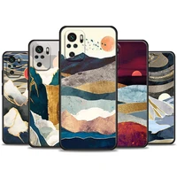 phone case for redmi note 7 8 8t 9 9s 9t 10 11 11s 11e pro plus 4g 5g soft silicone case cover the beautiful scenery