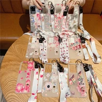 wristband long and short rope phone case for samsung galaxy s20 s21 s22 note10 20 plus uitra fe lite a52 a72 5g shockproof cover