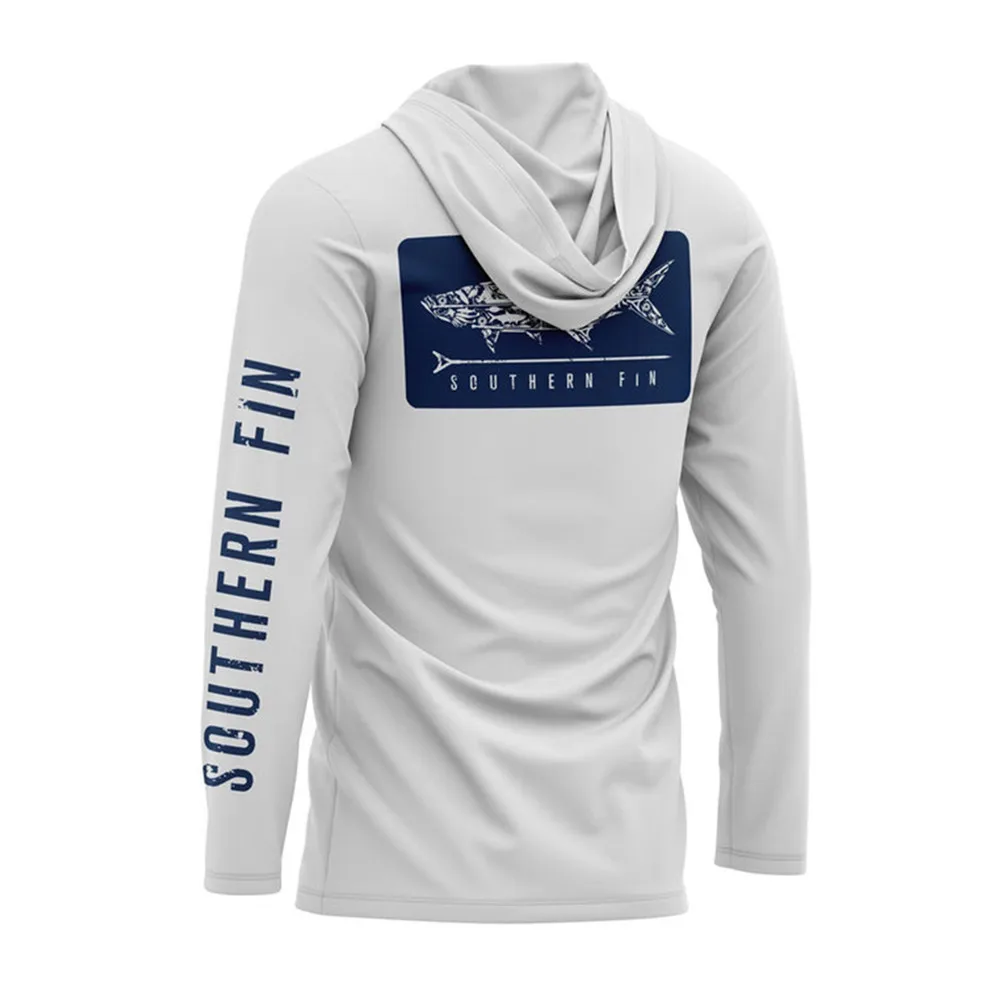 

Souternfinapparel Mannen Vissen Kleding T-shirt Lange Mouw Tech Hoody Overhemd Zomer Outdoor Running Vissen Racing Kleding