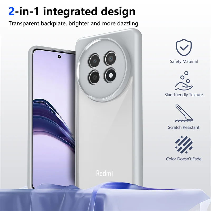 Фото Чехол Realme 13 Pro RMX 3990 RMX 3988, гибридный прочный жесткий защитный бампер из ТПУ, кристально чистый бронированный чехол для Realme 13 Pro №2