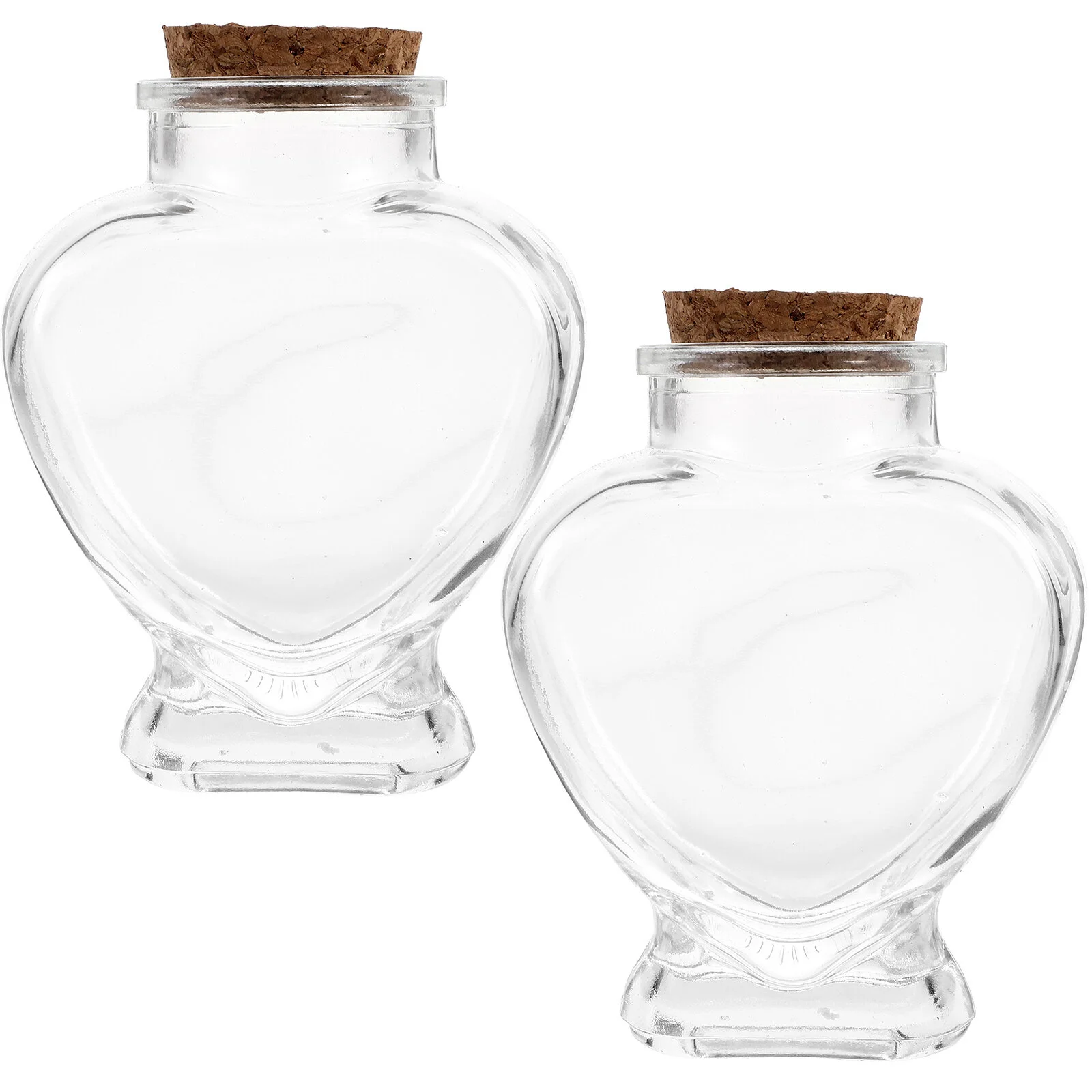 

2 Pcs Mini Bottle Tiny Containers DIY Wishing Craft Glass Jar Decorate Landscape Origami Bottles Star Storage Lids