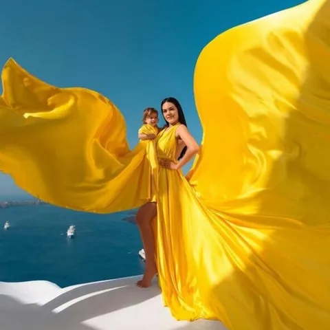Ярко-желтое Летящее вечернее платье с высоким разрезом, соблазнительное вечернее платье для выпусквечерние вечера, с длинным шлейфом