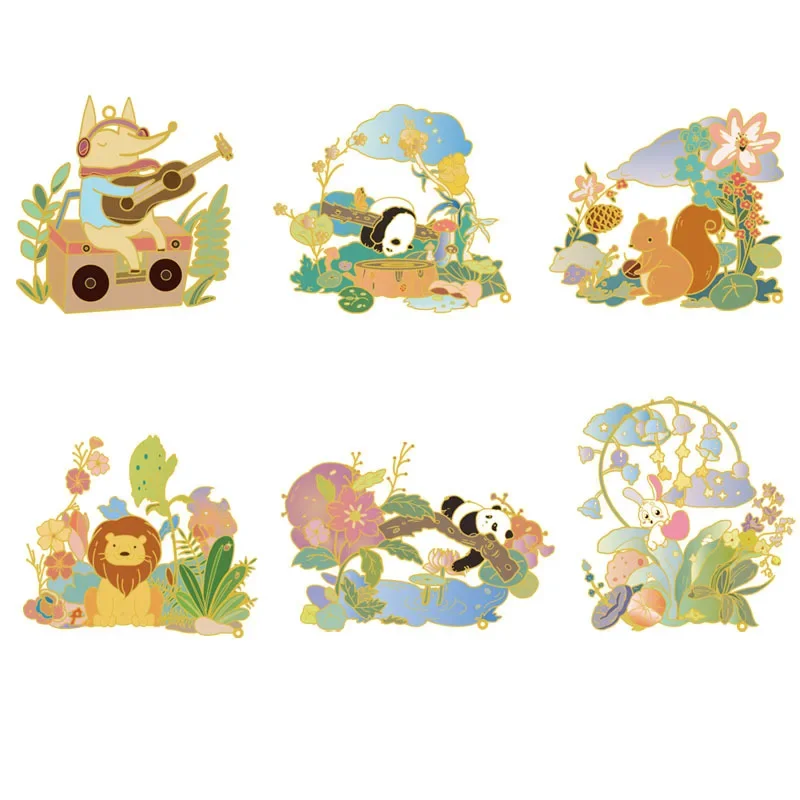 Креативная металлическая закладка с изображением животных зоопарка китайский