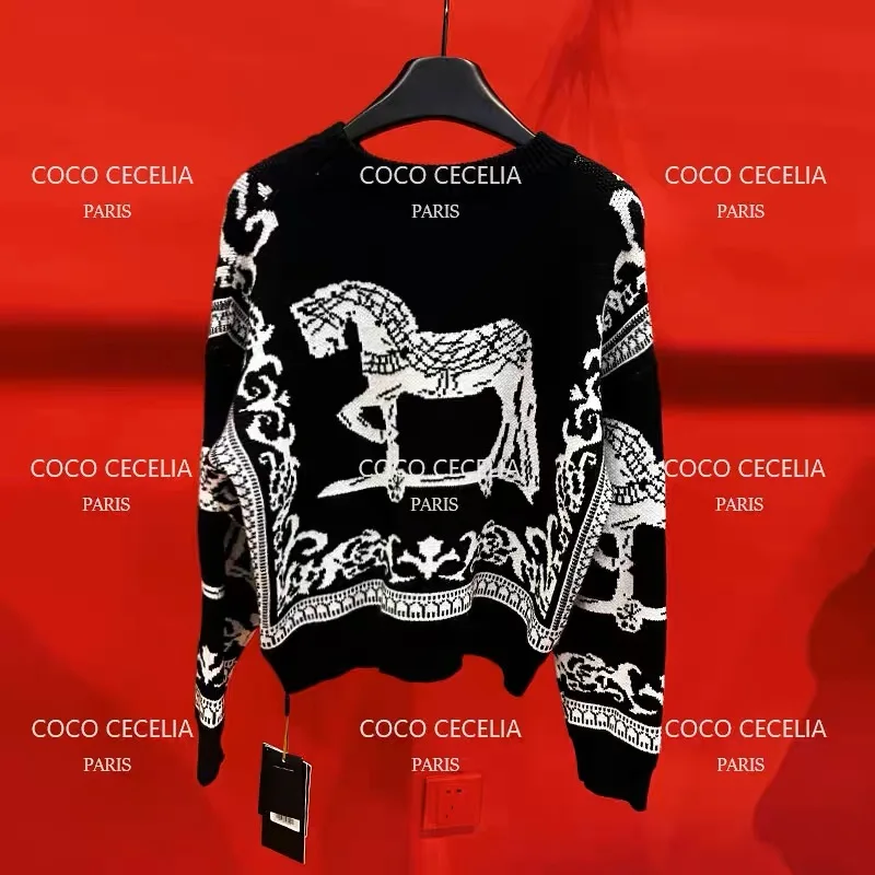 Женская одежда с бриллиантами модные винтажные свитера осенне-зимние вязаные