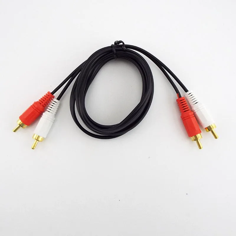 RCA Male to 2 RCA Male connector Cable Dual Stereo Audio Wire Extension Cable AV for DVD TV CD Sound Amplifier