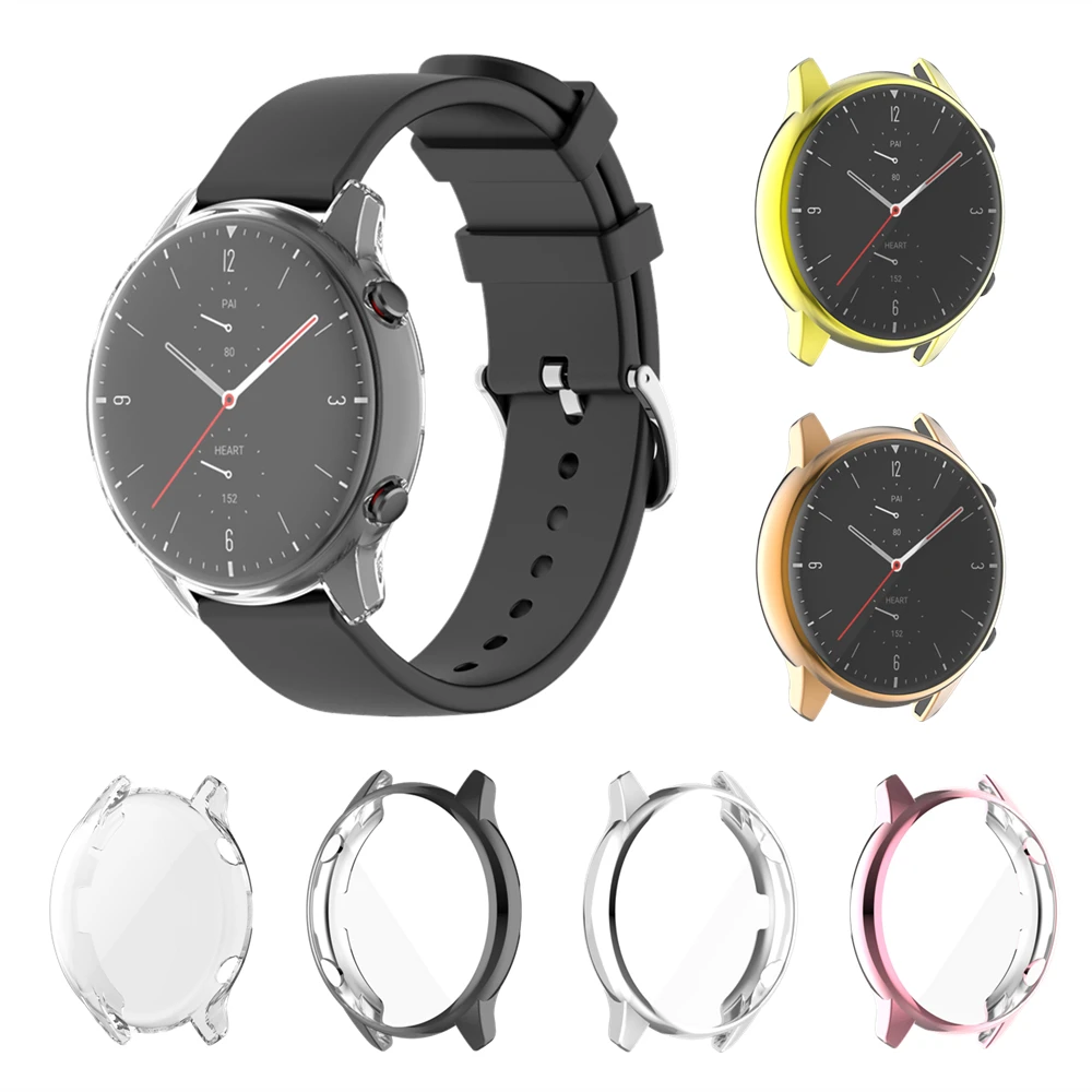 

For Xiaomi Huami Amazfit GTR 2 Protective Cover Case For Amazfit GTR2 / 2e Soft TPU Full Screen Protector Sleeve Shell Bumper