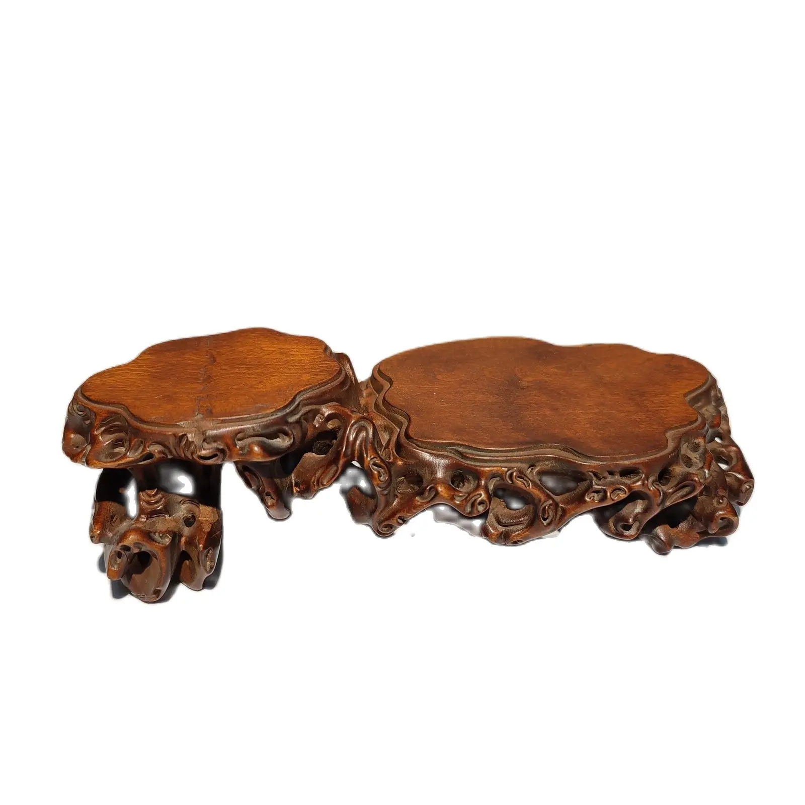 

vintage wood sculpture chinese carving wooden decor frame stand shelf Plate bed
