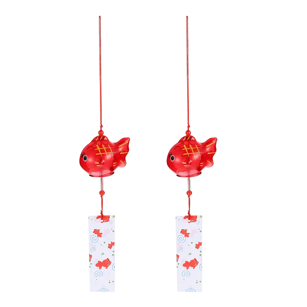 

2pcs Glass Home Vintage Wind Chimes Hanging Wind Chimes Glass Wind Chimes for Families Co-worker