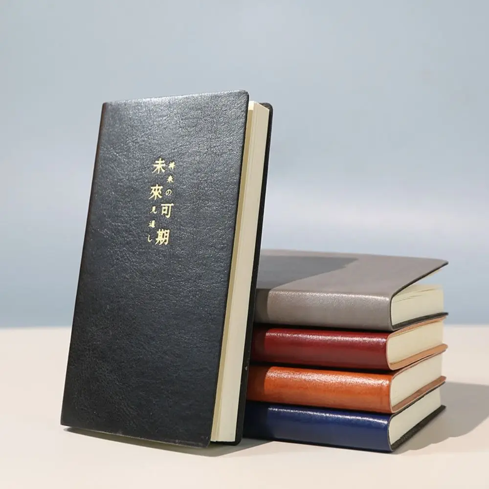 

Memo Diary Planner A7 Mini Notebook Simple Word Book Scrapbooking Pocket Notepad Agenda Organizer PU Cover Business