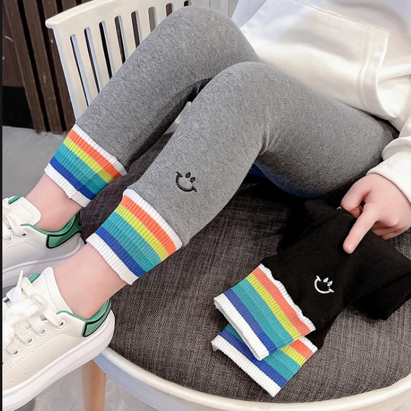 

Осенне-весенняя одежда для маленьких девочек, наряды, эластичные облегающие леггинсы, брюки для детей, леггинсы на день рождения