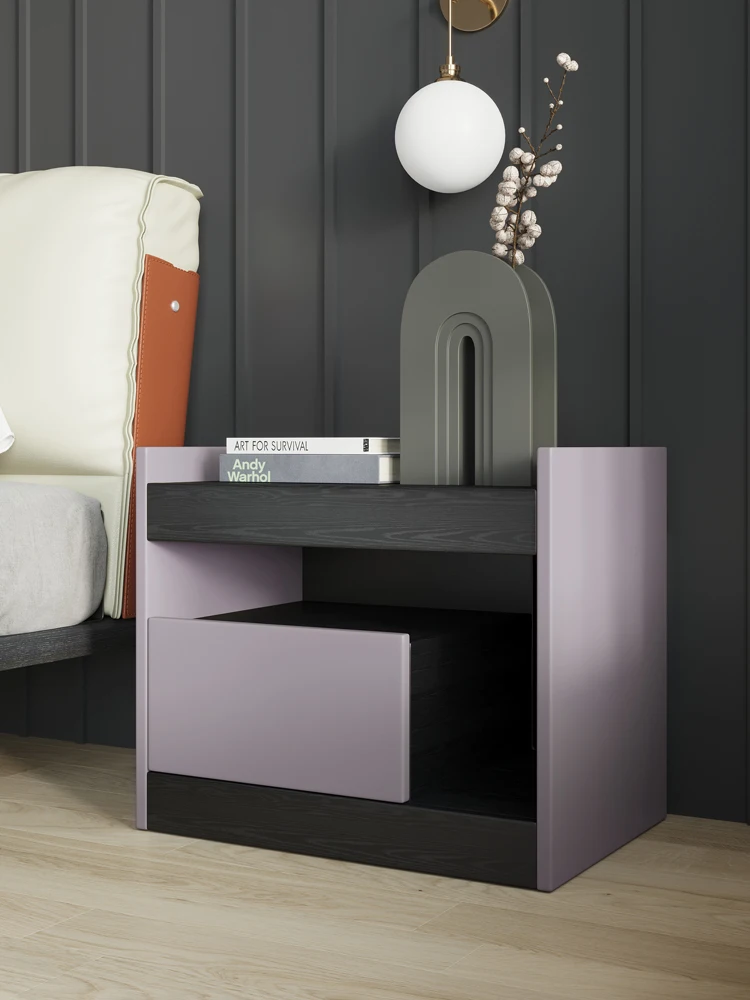 

Minimalist creative bedside cabinet with drawer