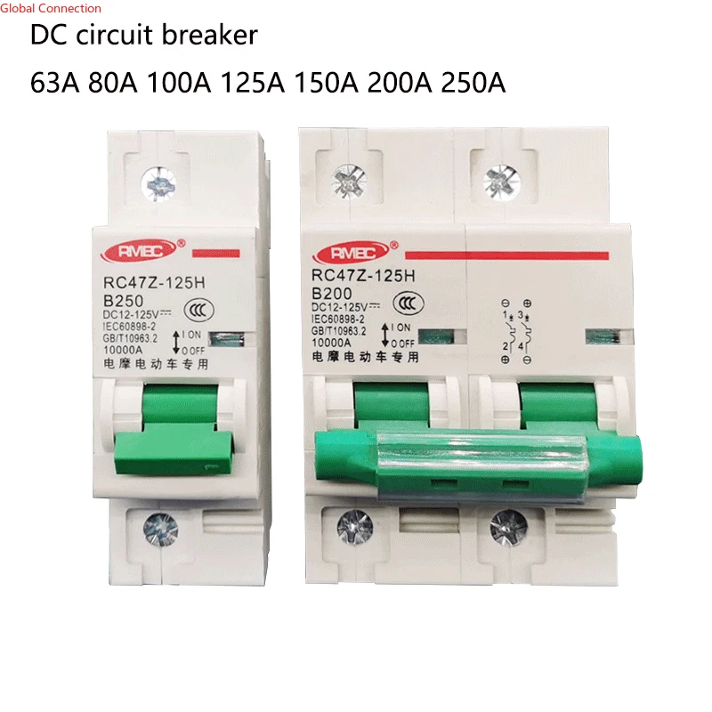 

Автоматический выключатель DC 80A-250A для 12-125V