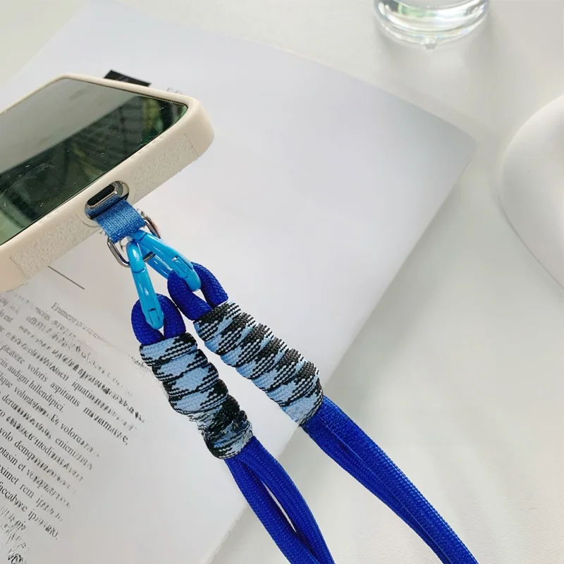 Модный темно-синий нейлоновый ремешок для мобильного телефона портативный