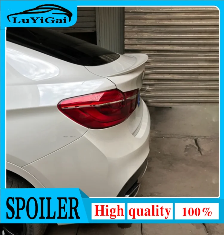 

For BMW X6 E71 Modified Perform Style Fiberglass Primer Rear Luggage Compartment Spoiler Car Wing 2008~2013