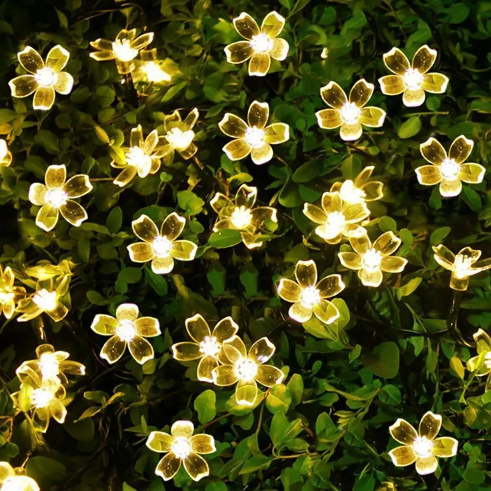 

650/1200cm Solar Flower String Lights Waterproof Cherry Blossom String Light DIY Solar Fairy Light for Patio Garden Party Decor