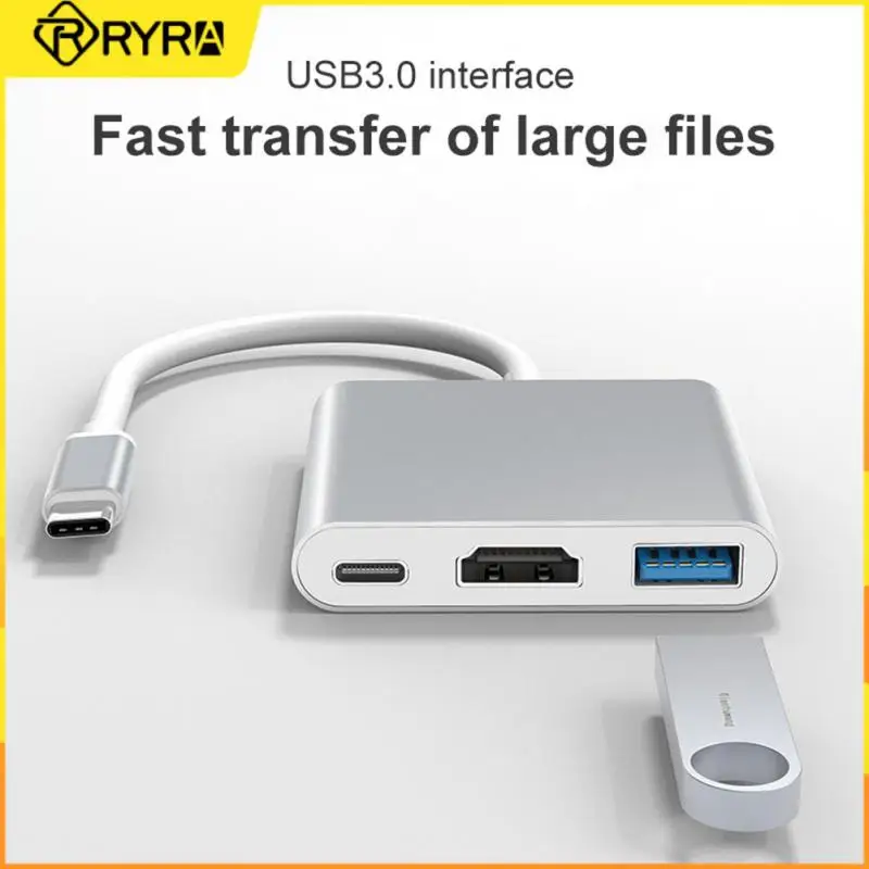 

3 в 1, USB-разветвитель с портом Type-c и HDMI
