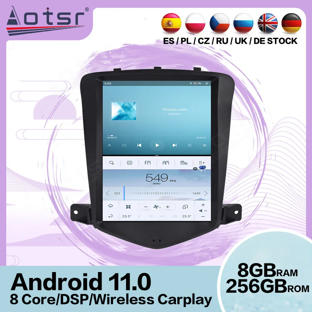 

Tesla Screen Android 11 Multimedia Stereo Player For Chevrolet Cruze 2008 2009 2010 20112012 GPS Navi Receiver Record Head Unit