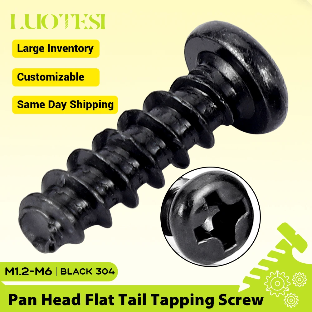 

Саморезы черные нержавеющие Phillips M1.2-M6