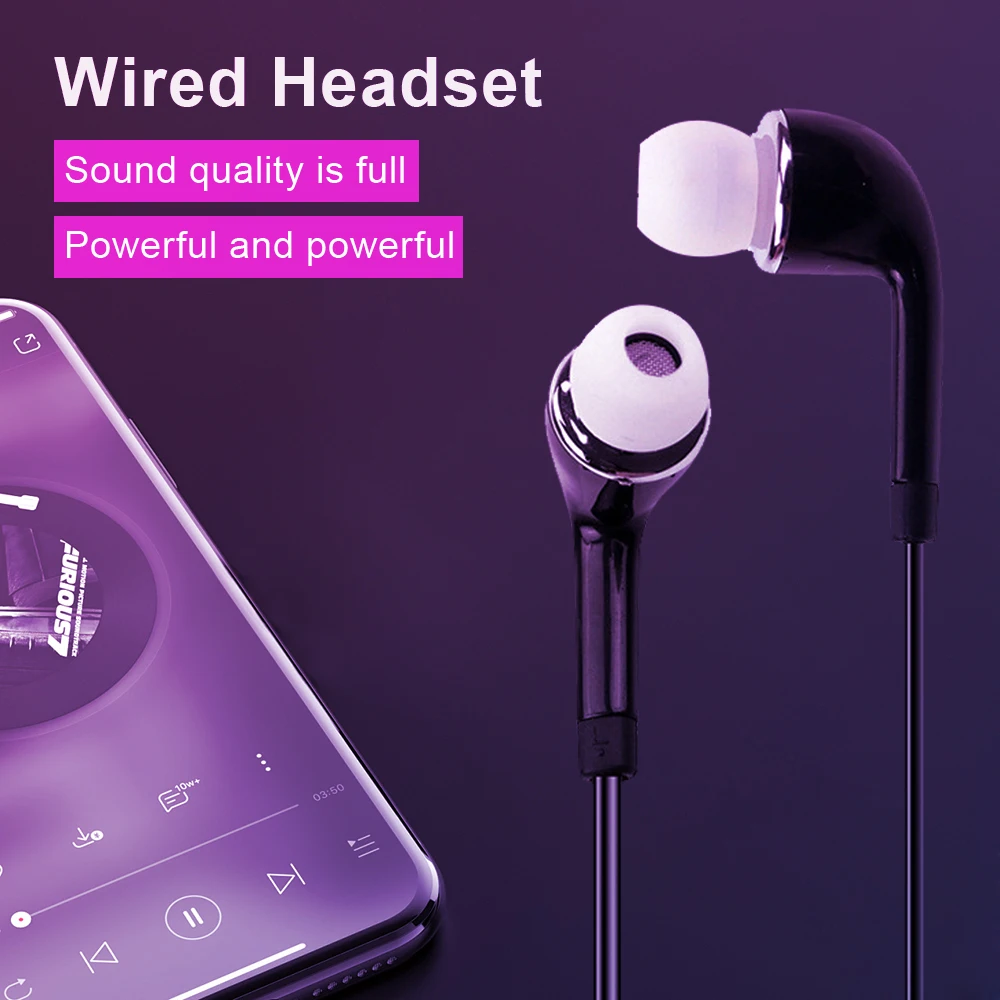 

New Wired Mobile Phone Headphones In-Ear Samsung Xiaomi Smart Phone S4 Headset For Android ONLENY 3.5mm Cable Length 1m