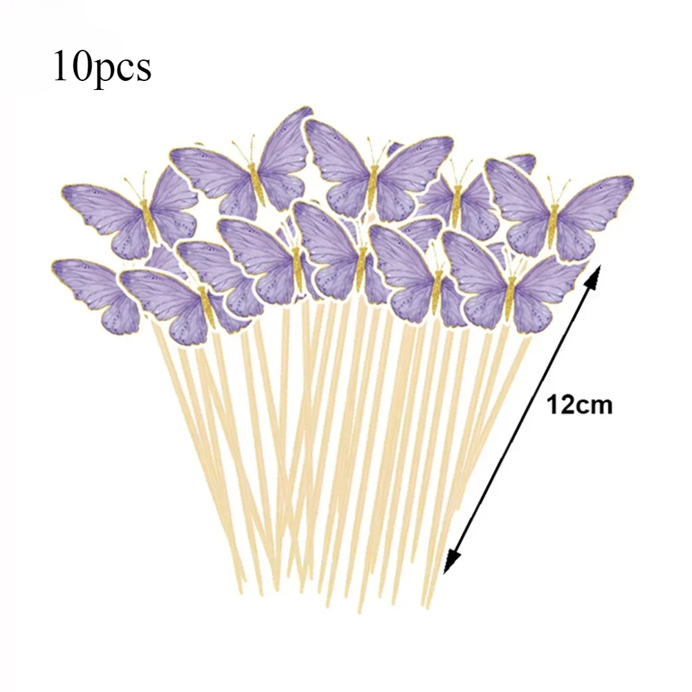 

Картонные топперы для кексов с бабочками, розовый, фиолетовый