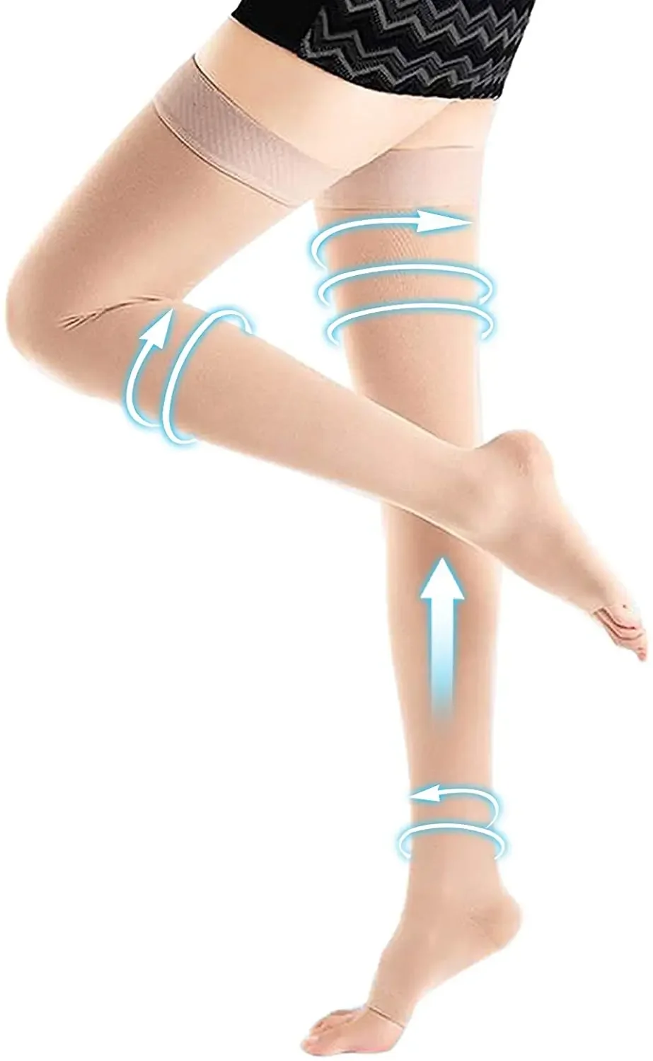 Компрессионные чулки до бедра для женщин и мужчин 30-40 мм рт. Ст. Градуированный