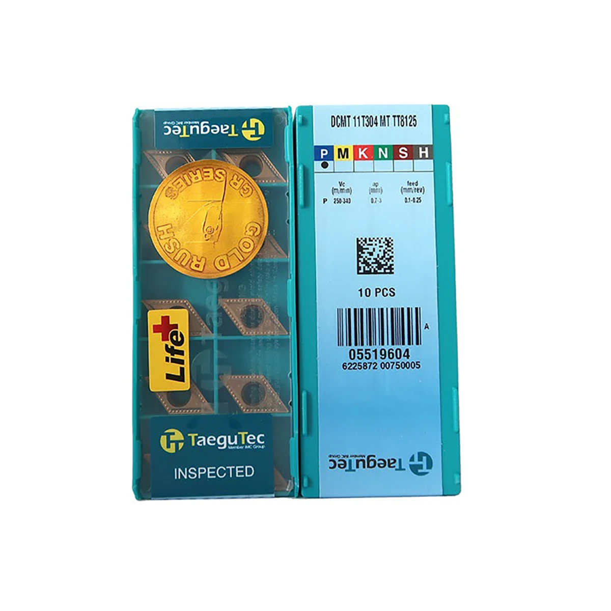 

TaeguTec 100% Original DCMT DCMT070208 DCMT11T304 DCMT11T308 DCMT070204 TT8125 Medium Roughing Carbide Turning Inserts
