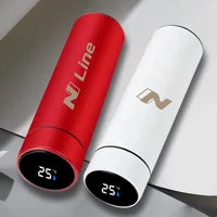 500ml portable car stainless steel water bottle thermoses temperature display coffee cup mug gifts for n line car accessories