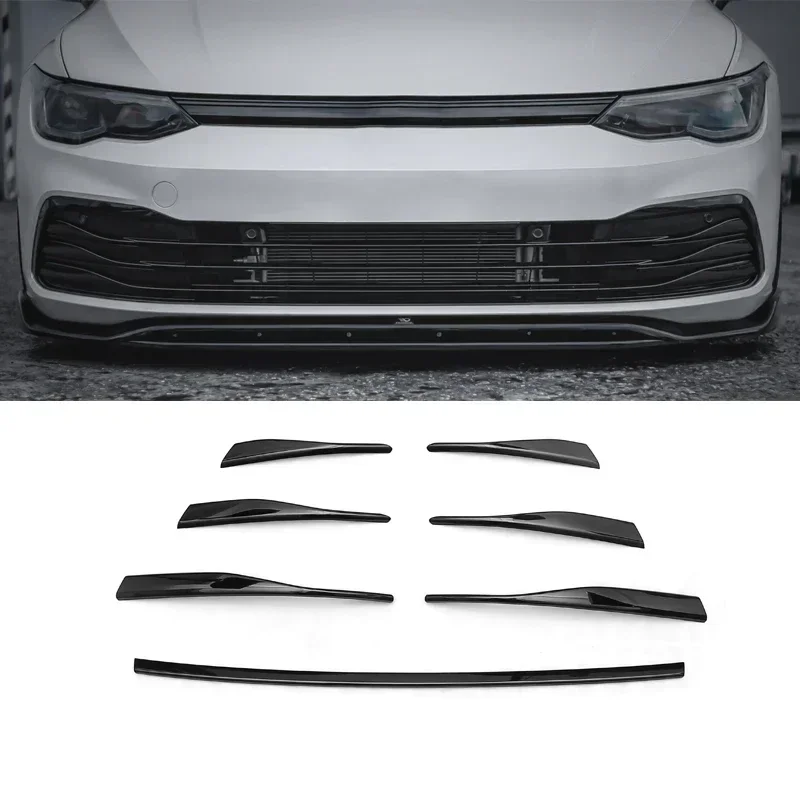 

Для Volkswagen Golf 8 MK8 Pro 2021 2022 ABS бампер передняя решетка выхлопные декоративные полоски наклейки обвесы модификация автомобиля