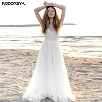 simple beach wedding dresses spaghetti straps boho lace bridal gown robe de mari%c3%a9e boh%c3%a8me elegant bride party custom made 2022