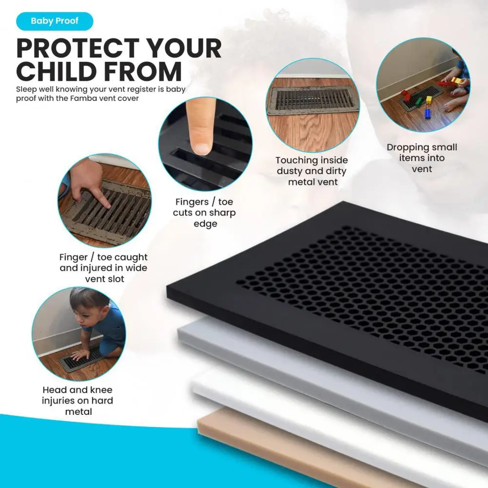 

Floor Vent Cover Compact Folding Silicone Flexible Floor Register Screen for Indoor